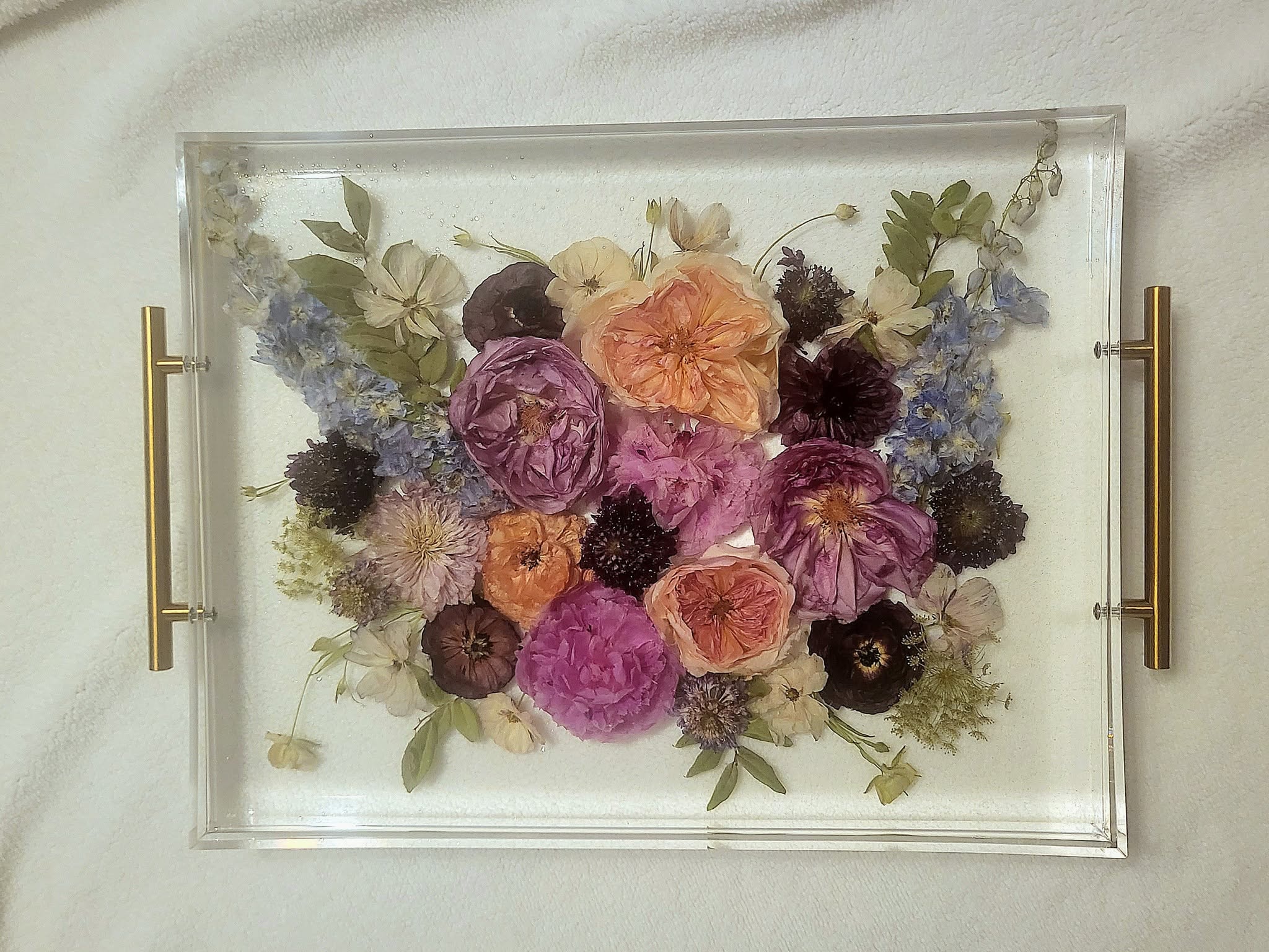 Vanity tray with handles